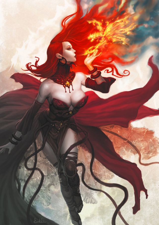 dota2复仇之魂及火女精美壁纸欣赏_飞翔单机游戏