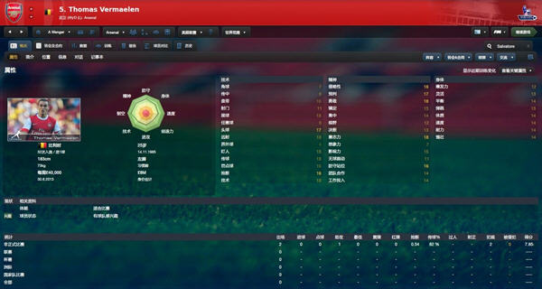托马斯-维尔马伦FM2012枪迷的中后卫最佳人选