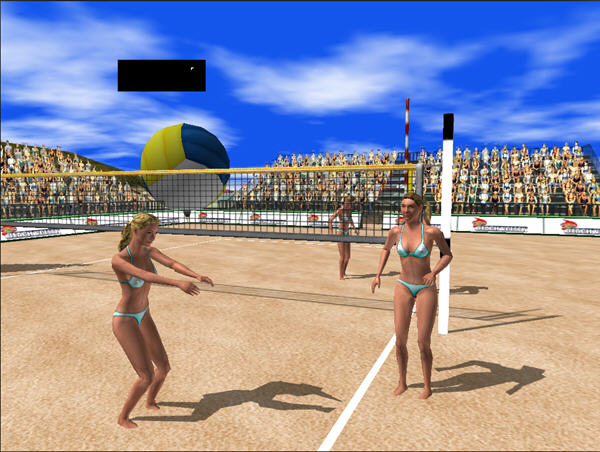 美女沙滩排球穿内衣打排球_单机游戏下载基地