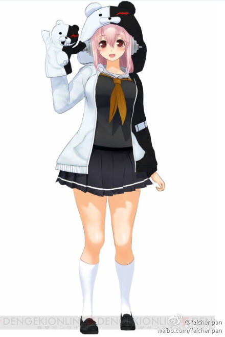 《虚拟偶像 超级索尼子》黑白熊连帽衫服装曝光_飞翔单机游戏网