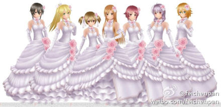 《刀剑神域 虚空断章》初回特典婚纱服装展示