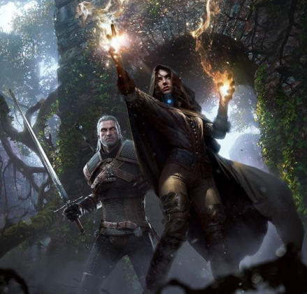 杰洛特女法师并肩作战《巫师3狂猎》新概念图