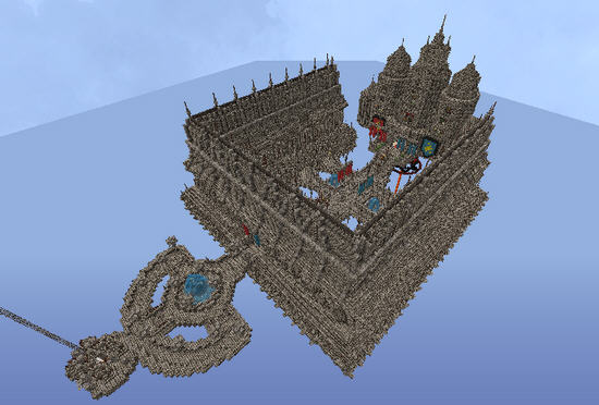 我的世界华茉丝浮空城存档下载_存档MOD