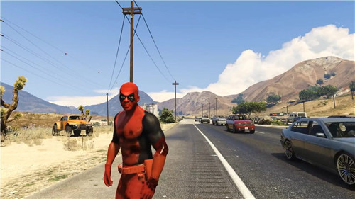 GTA5富兰克林变身死侍MOD 下载_存档MOD