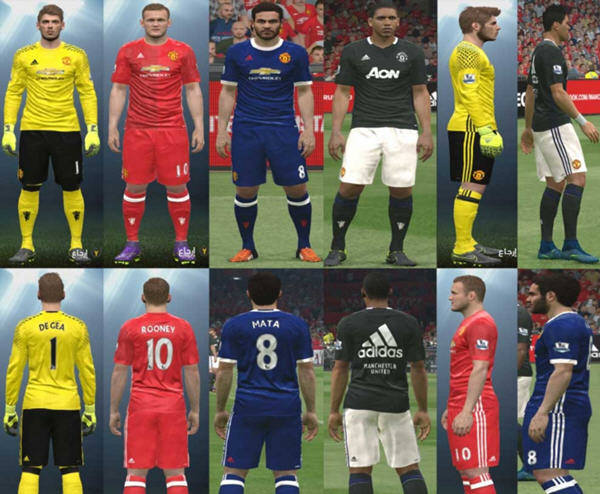 实况足球2016曼联16-17新赛季球衣包下载_存