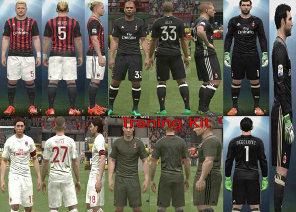 实况足球2016AC米兰16-17新赛季球衣包下载
